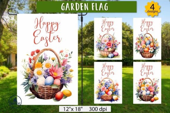 Download Happy Easter Garden Flag Sublimation - Sublimation Collection