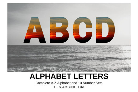 Download Sunset Sky Alphabet Sublimation Fonts - Sublimation Collection