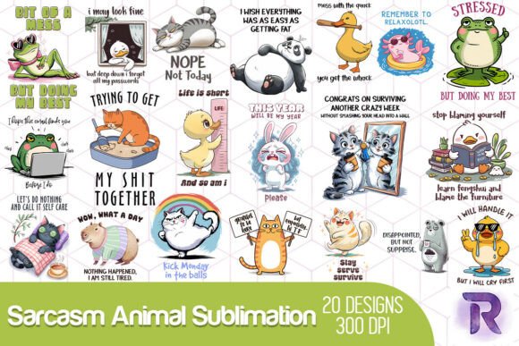 Download Sarcasm Animal Sublimation Bundle - Sublimation Collection