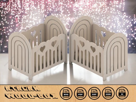 Download DIY Mini Rainbow Cradle Laser Cut Files - Rainbow Collection